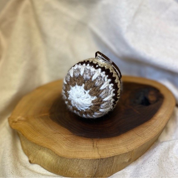 Hand Crocheted neutral Christmas ornaments - Picture 4 of 5